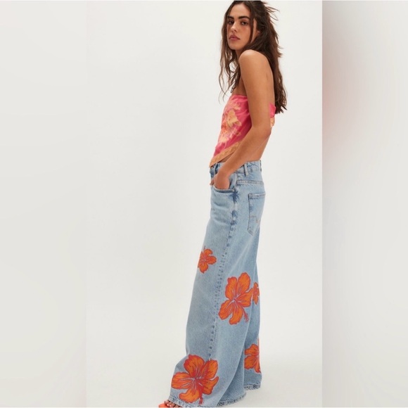 Free People Palisades Wide Leg Jeans - NWT - Picture 5 of 6